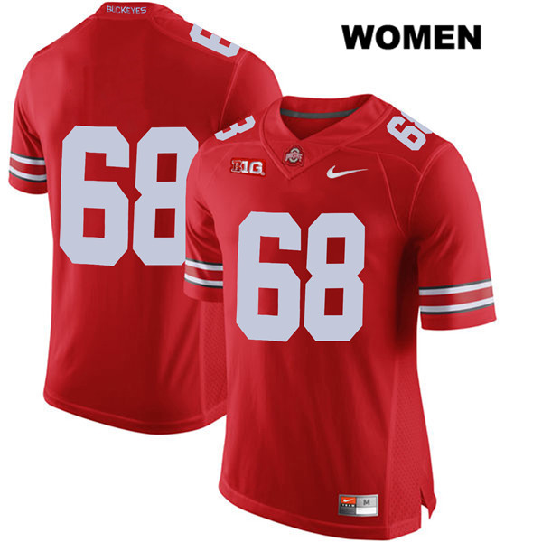 Ohio State Buckeyes Women's Zaid Hamdan #68 Red Authentic Nike No Name College NCAA Stitched Football Jersey IR19N11KN